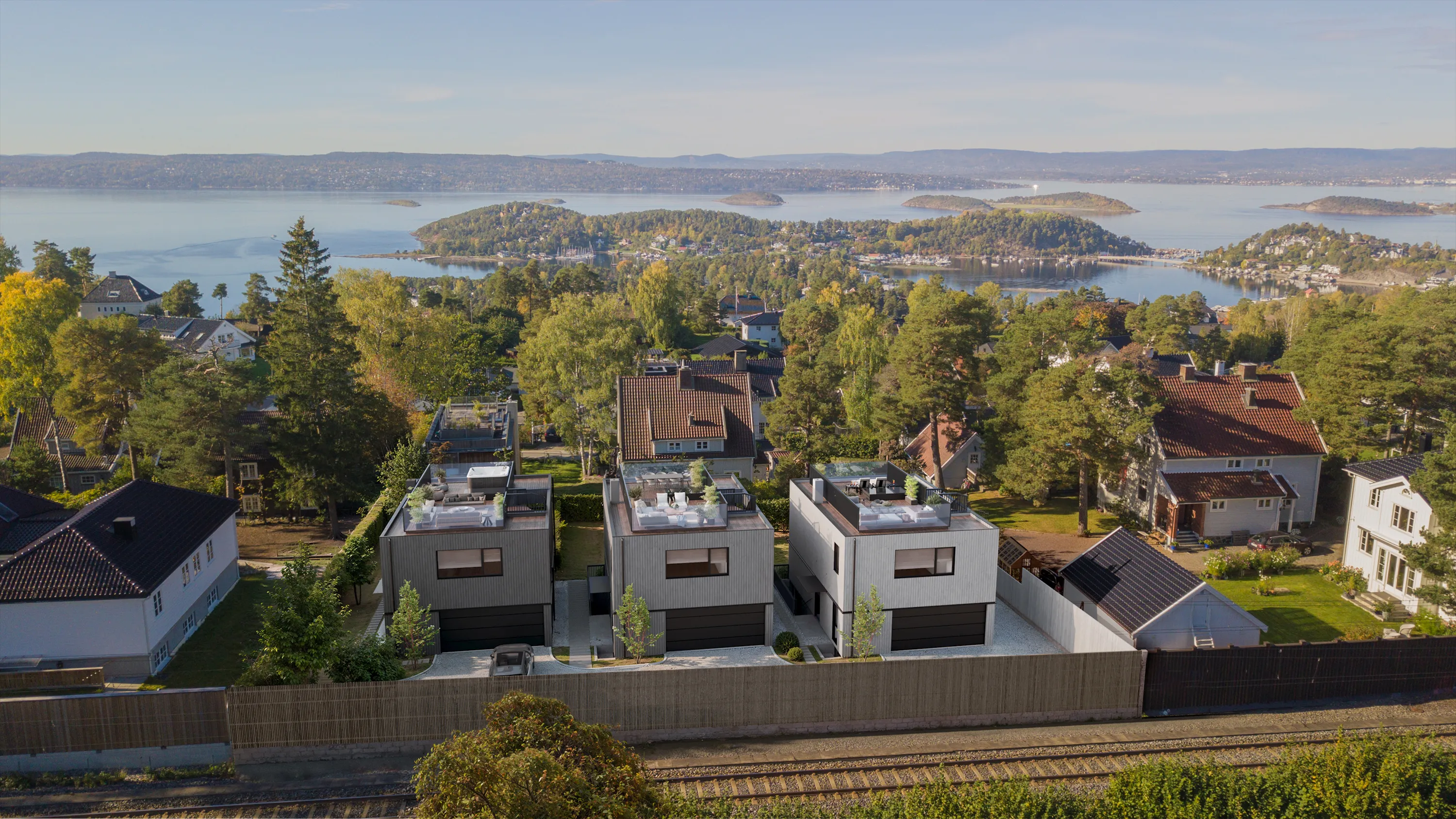 Utsikt mot Oslofjorden fra Holtveien 54